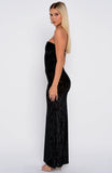 Running The Show Strapless Maxi Dress Black