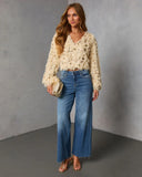 Francia Shaggy Metallic Sequin Sweater