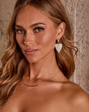Shimmer Lane Embellished Heart Earrings