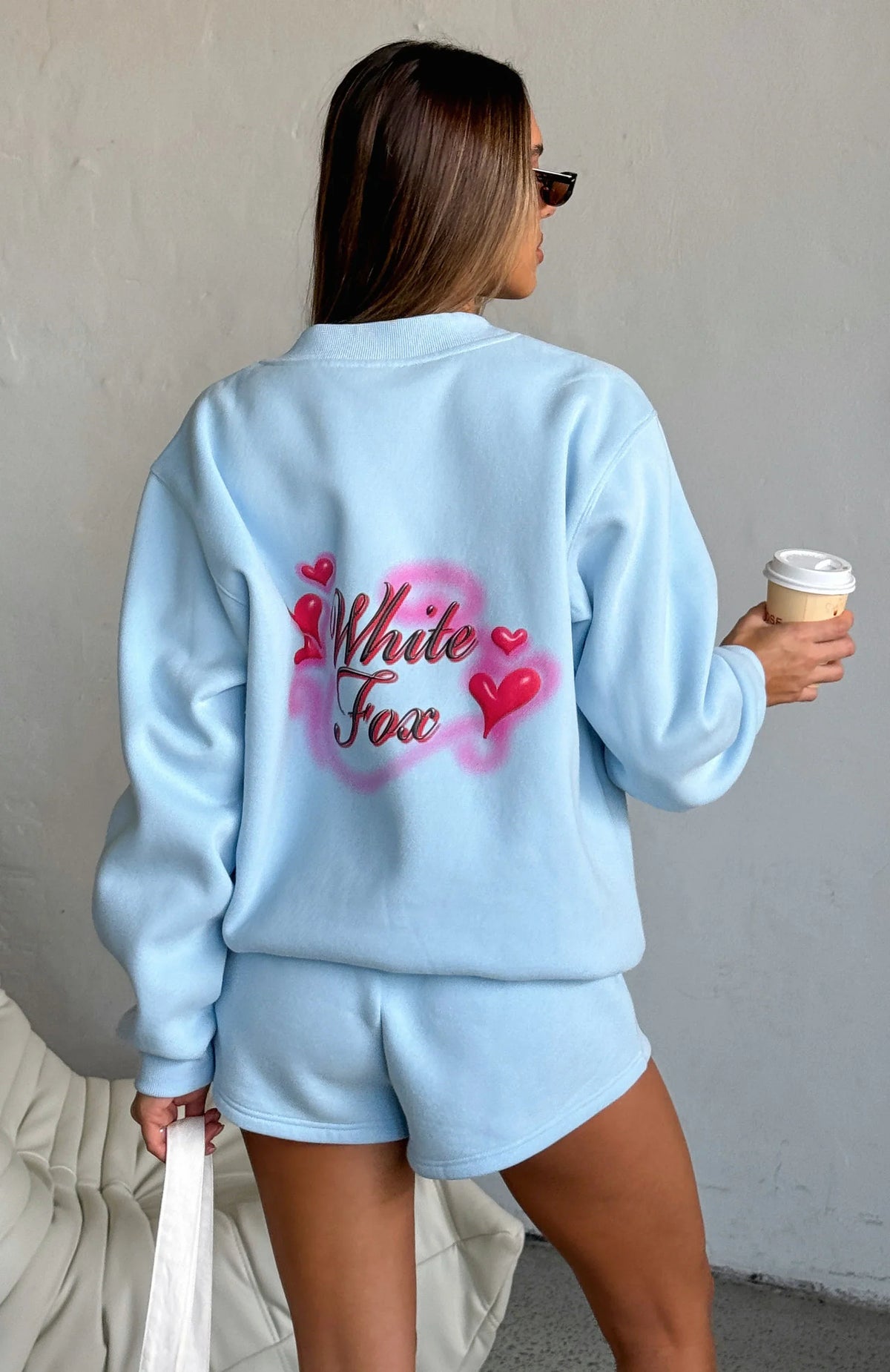 Trouble Maker Oversized Sweater Baby Blue