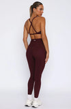 Go Getter High Waisted Leggings Merlot