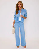 Sharleen Denim Button Down Top