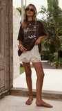 Hotel Soleil Oversized T Shirt Chocolate
