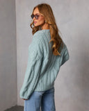 Silent Pine Chunky Cable Knit Sweater