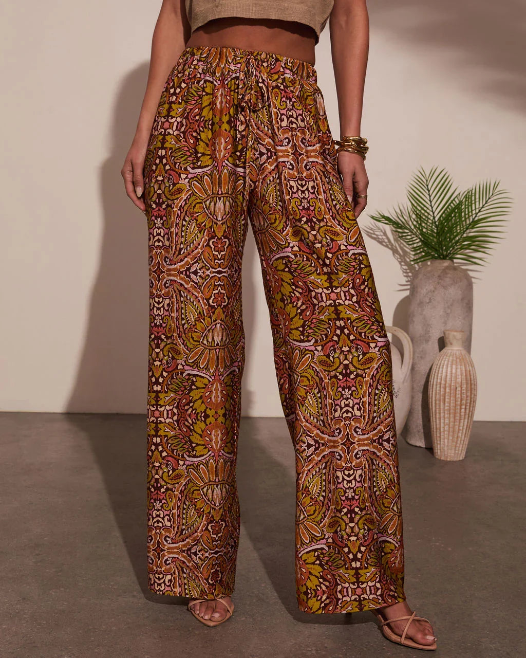 Sun Kissed Paisley Print Pants