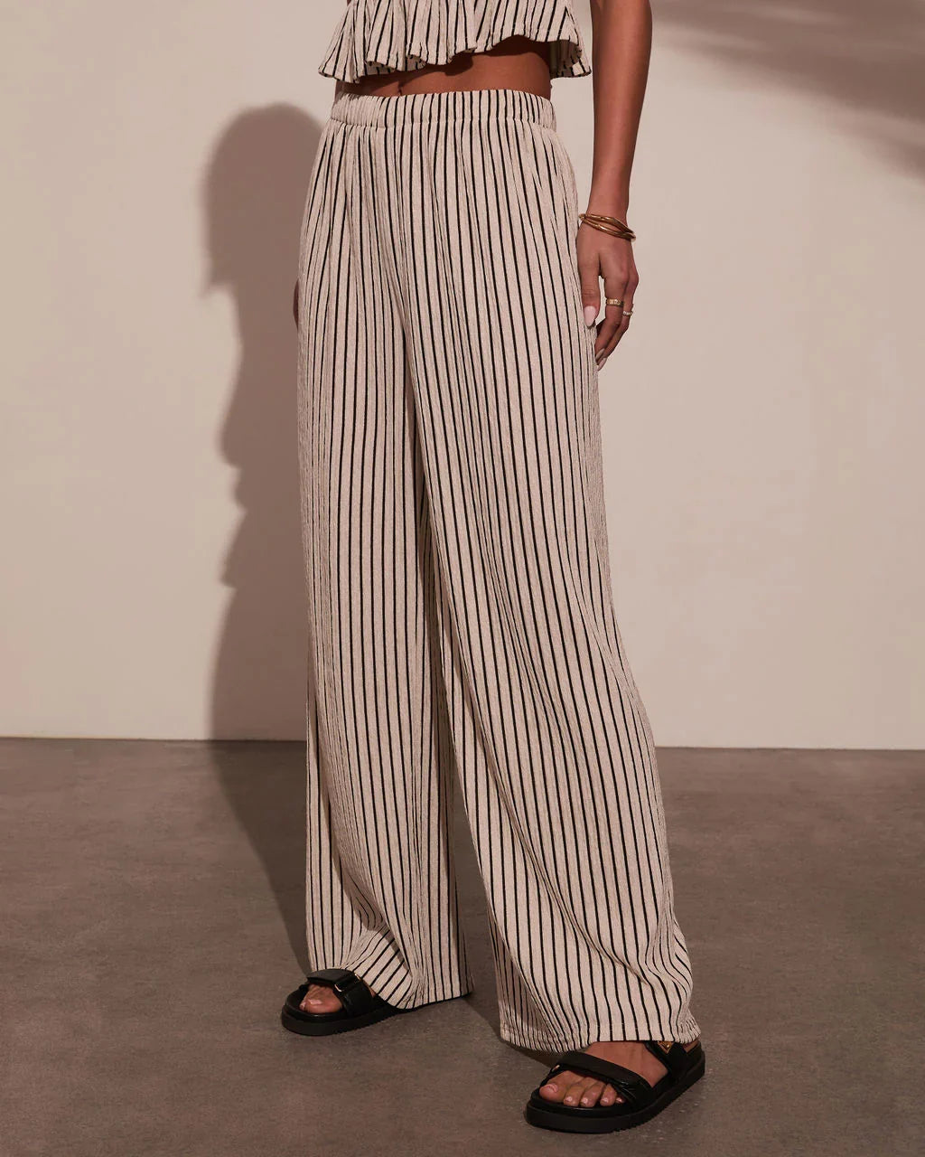 Mystic Wanderer Striped Wide Leg Pants