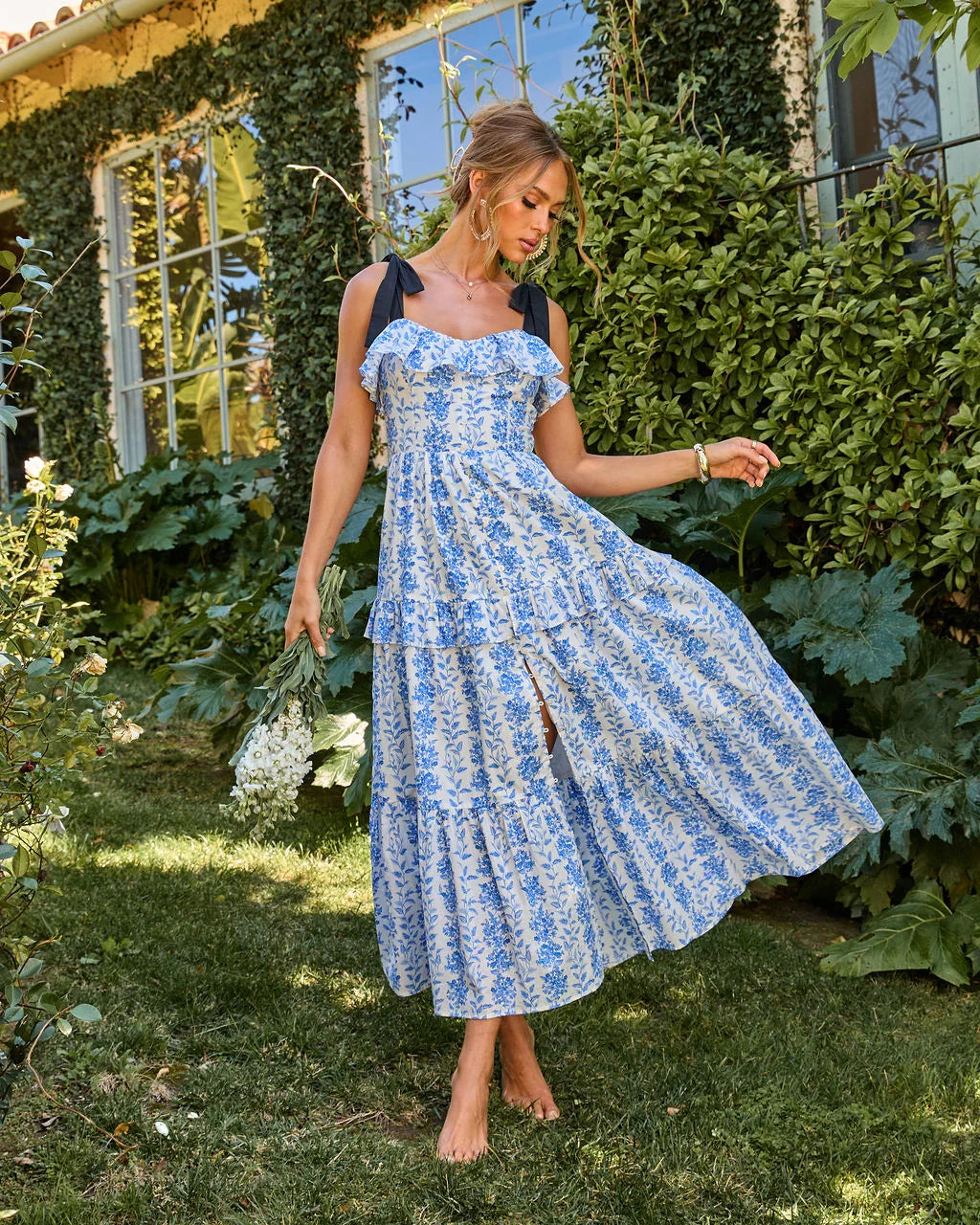 Willow Wisp Tiered Floral Maxi Dress