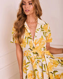 Forward in Florals Floral Midi Shirt Dress