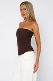 Tell Me A Secret Strapless Bustier Chocolate