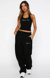 Make It Or Break It Barrel Leg Sweatpants Black